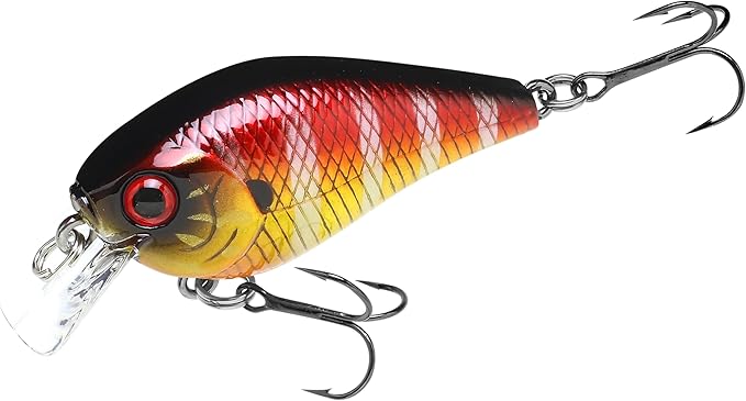 Lucky Craft LC 0.5 Squarebill Crankbait, Silent Fishing Lure for Bass Trout and Pike, Made in Japan, Freshwater Fishing Gear, Hard Bait Bass Lures