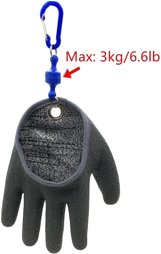Inf-way Fishing Glove with Magnet Release, Fisherman Professional Catch Fish Gloves Cut&Puncture Resistant with Magnetic Hooks Hunting Glove