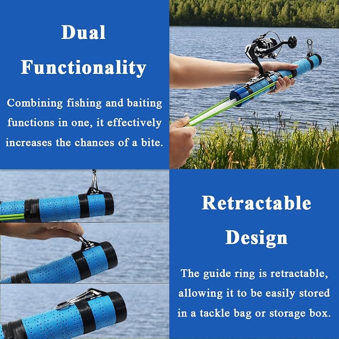 SUFFUSE Fishing Rod, Portable Catapult Lure Fishing Tools, Saltwater and Freshwater Great Gear for Traveling
