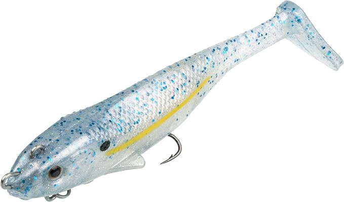 Strike King Final Copy Fishing Lure, Pre-Rigged Soft Plastic Swimbait, Free-Swinging Size 4 Treble Hook, Belly Magnetic Hook Keeper, 7/8-Ounce