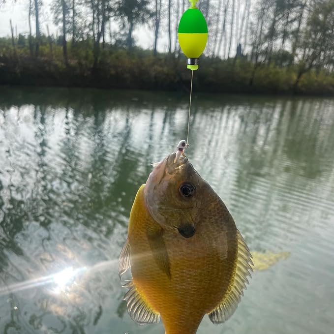 Fishing Bobbers Floats,10 Packs Weighted Bobbers for Fishing Foam Snap-on Fishing Floats Ball Oval Fishing Corks Bluegill Crappie Panfish Bass Trout