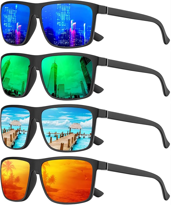 KALIYADI Polarized Mens Sun-Glasses Sunglasses-Men : Classic Sunglasses with UV Protection for Fishing Driving Golf