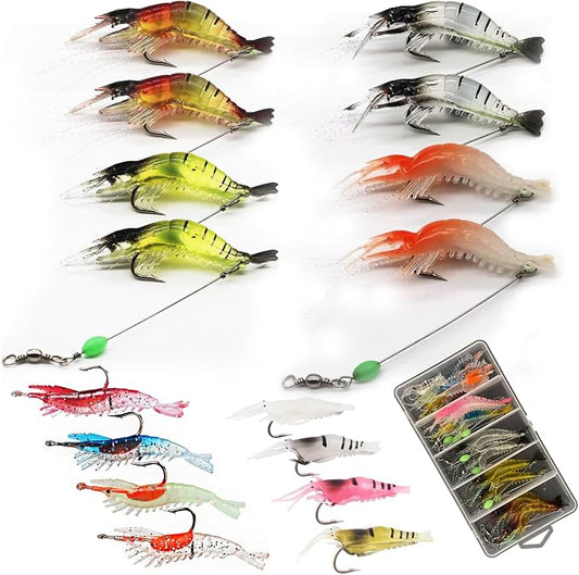 WOLFSKIN Fishing Lures Kit, Fishing Baits Set, Included Crankbaits, Curly Tail Jigs, Spoons, Hooks, Weights, Fishing Accessories with Tackle Box, for Carp, Bass, Freshwater Saltwate