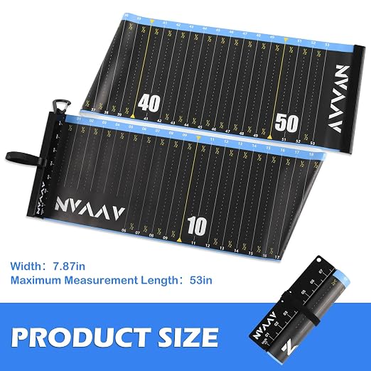 53in Fish Ruler, Waterproof Fish Measuring Tape, Portable Fishing Ruler with Bump Board, Fishing Measurement Tool for Boat, Kayak, Coolers, Yacht and Workbench