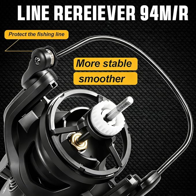 Sougayilang Big Pit Catfish Reel – 44LB Drag, 4.7:1, 6+1 Bearings, 30mm Long Stroke Spool, Large Line Capacity, Graphite Body – Heavy Duty Catfish & Carp Reel