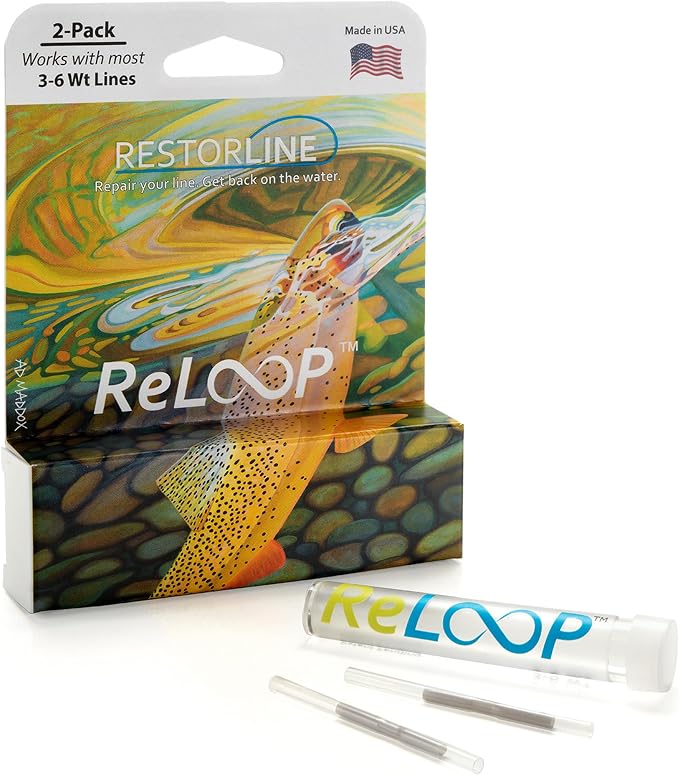– ReLOOP Fly Line Loop Connector| Replace & Restore Damaged Fly Line Loops | Precision Lines Repair & Customization System | Smooth Casting Connection | 2-Piece Kit