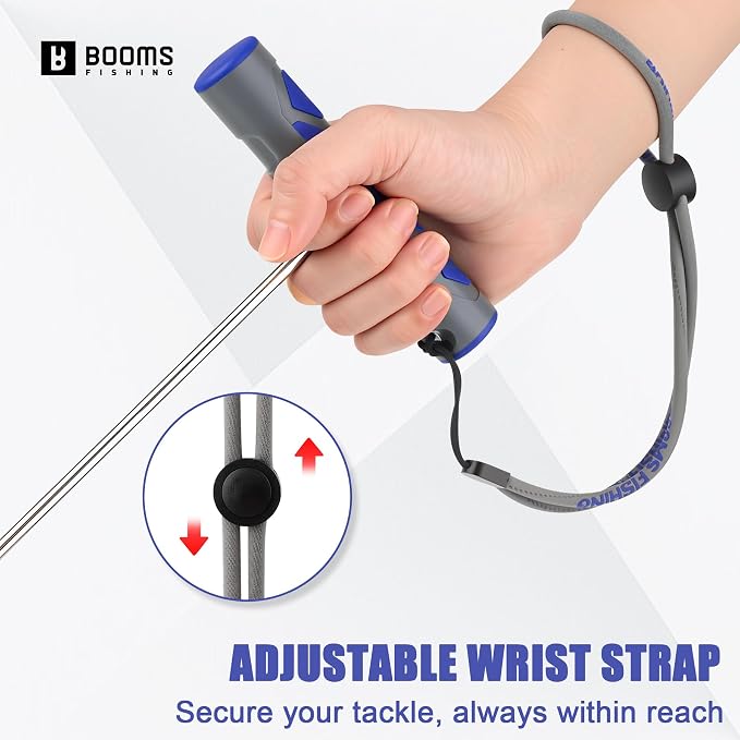 Booms Fishing Hook Remover Tool: 10.9" Stainless Steel Fish Dehooker Saltwater - Shark Hook Remover - Quick Release Fish Hooks Extractor with Towel & Lanyard - XW22 Fishing Tool Set for Angler
