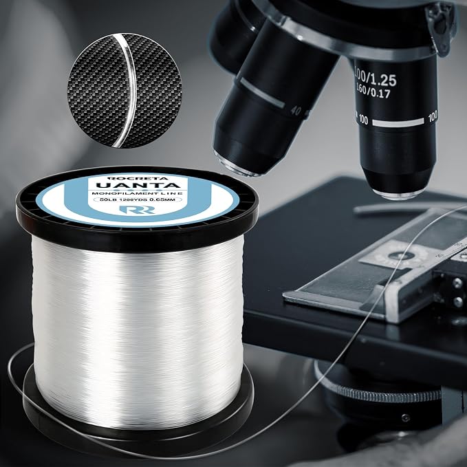 UANTA Monofilament Fishing Line, Superior Abrasion Resistance Mono Line, Ultimate Saltwater Fishing Line Leader Materials, 2025 New Fishing Line Unique Camo Design
