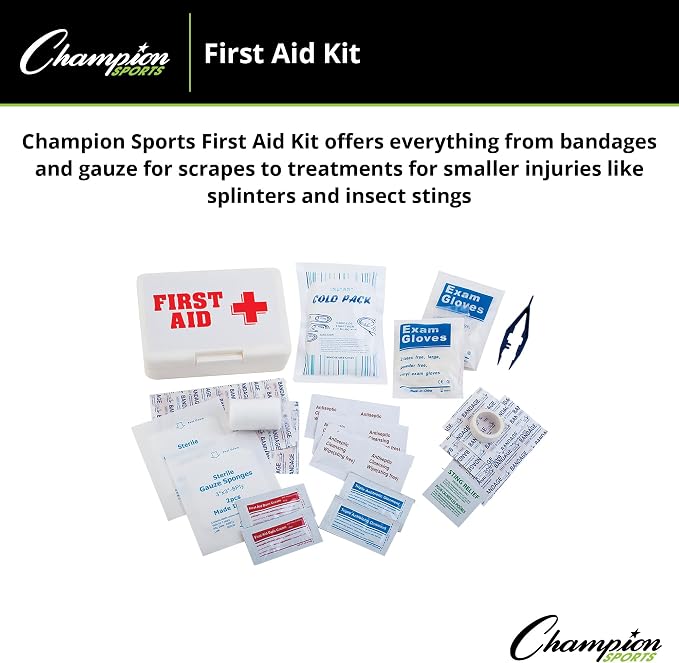 Champion Sports First Aid Kit (White)