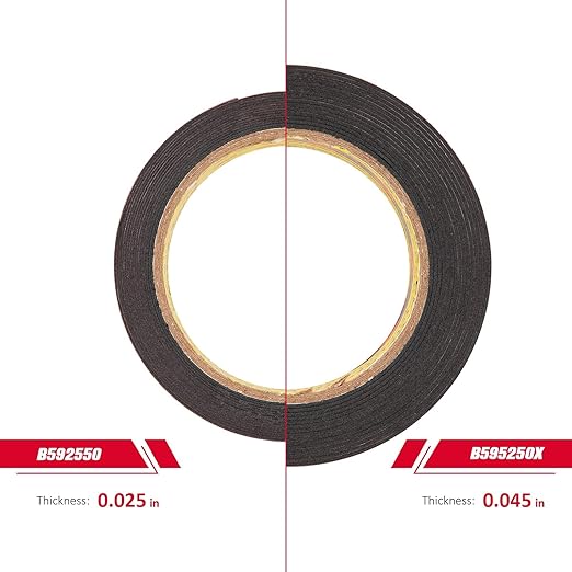 3M Double Sided Mounting Tape 1" x 15.4 Ft 0.025in Thick Black 2 Pack 5925 Heavy Duty Foam Tape Strong Adhesive for Car Décor Home Office Logos