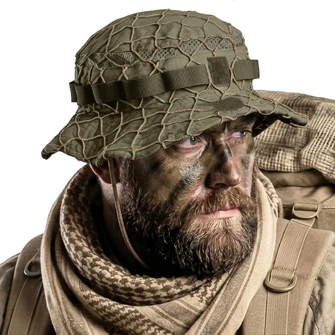 CQR Men's Tactical Boonie Hat, Breathable Packable Sun Hat for Hunting, Hiking, Fishing, Shooting, and Outdoor Activities