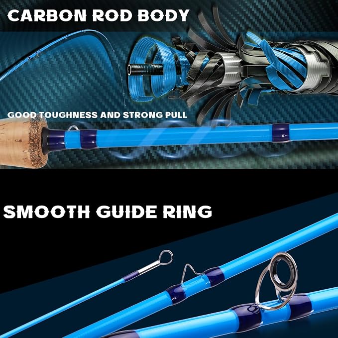 Sougayilang Fly Fishing Combo, 4 Piece Fly Rod and CNC Machined Aluminum Alloy Reel Complete Starter Package with Rod Bag