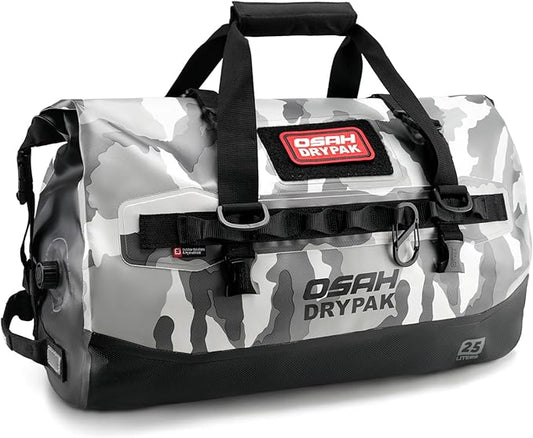 OSAH DRYPAK Waterproof Duffel Bag 25L/40L/60L – Heavy-Duty Motorcycle Tail Bag, Roll-Top Dry Bag for Travel, Camping, Boating, Kayaking, Outdoor Adventure