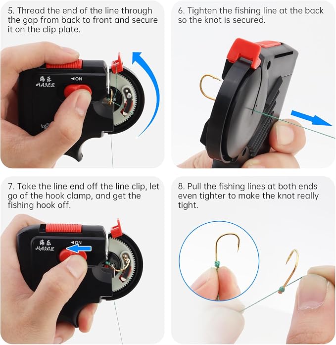 Automatic Fishing Hook Tier Machine, Electric Device Fast Tying Tyer, Fishing Hook Line Tyer Machine Tying Device, Bundle Tie Knot Tools