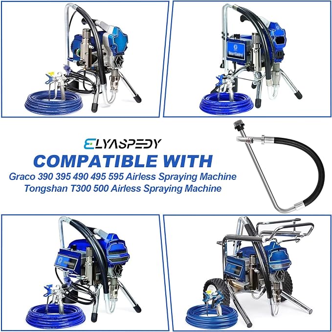 2026 New Stainless Steel Suction Hose,Compatible With Graco 390 395 490 495 595 And Tongshan T300 500 Airless Spraying/Line Painting Machine,Airless Paint Sprayer Accessories