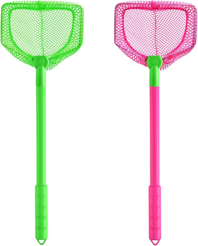 Coopay 2 Pieces Butterflies Fishing Net Catching Bug Floating Bait Beach Nets for Outdoor Playing