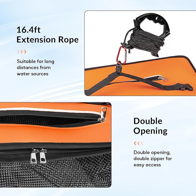 QualyQualy Floating Fish Basket for Live Caught, 10/15 Gallons Foldable Fishing Holder Minnow Bucket Portable Collapsible Fishing Net Storage Cage for Live Fish Bait Live Well