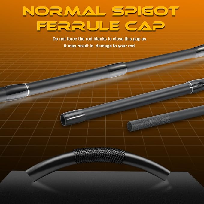 Sougayilang Spinning & Casting Fishing Rods, 2-Piece Strong Carbon&Glass Composite Trolling Rod Offshore Surf Pole for Bass, Trout, Panfish, Catfish