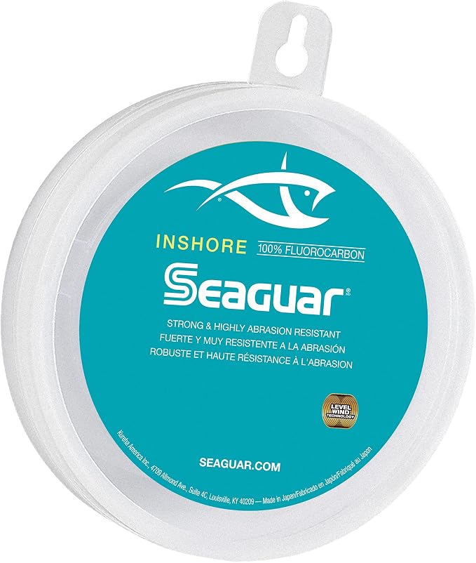Seaguar Inshore 100% Fluorocarbon Fishing Leader For Shore & Flat Fishing, Multiple Sizes