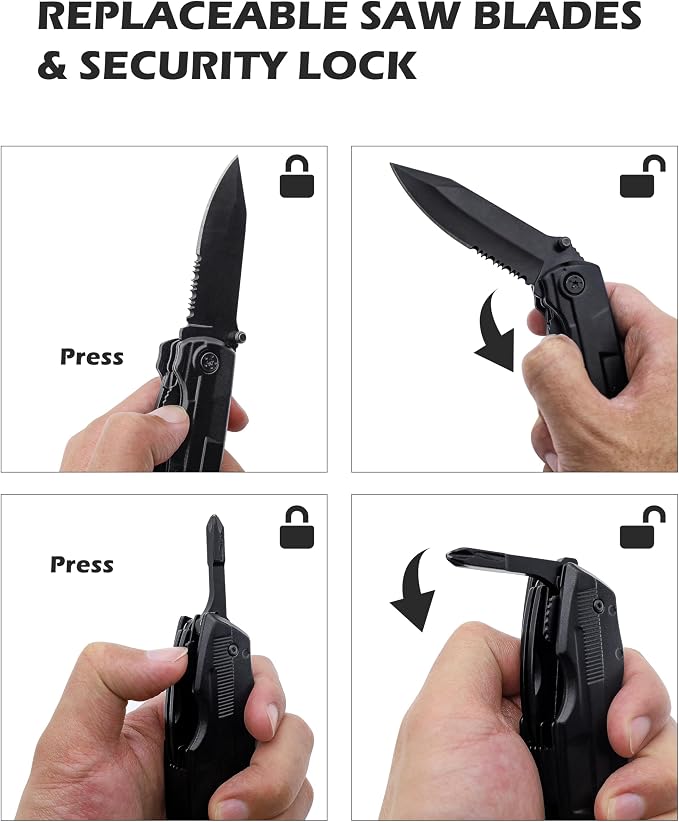 RUSH DEER Multi-Tool 19-in-1 Essential Survival Tools and Multitools Plier- Gift for Men-Versatile Camping Tool Kit-ultimate versatile toolkit For DIY, Outdoor