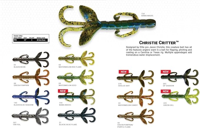YUM Baby Christie Critter Swimbait Soft Plastic Fishing Lure, Designed by Elite Pro Jason Christie, 3.5 Inches