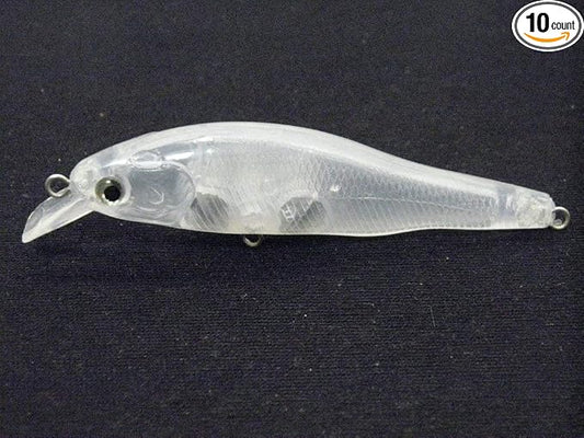10 Blank Unpainted Minnow Crankbait Topwater Lipless Jerkbait Fishing Lures V3