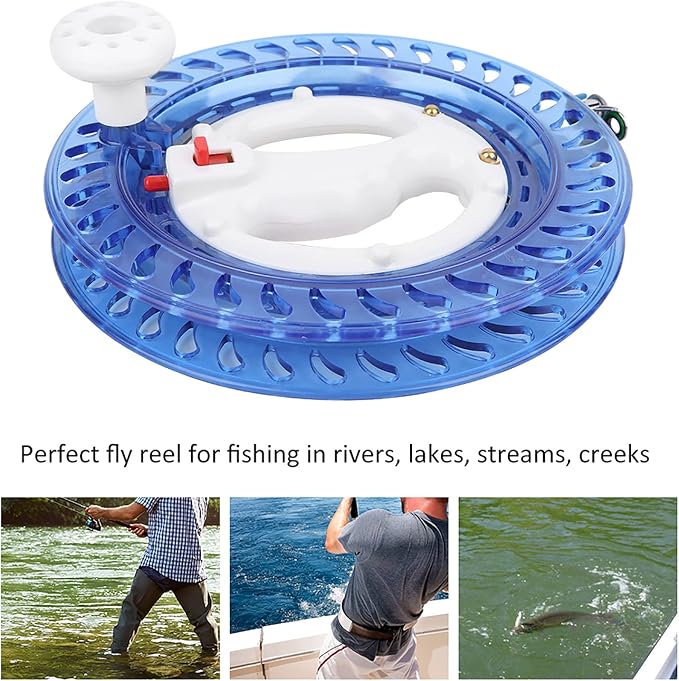 Dilwe Fishing Line Reel, ABS Multifunction Sea Fishing Wheel Hand Wire Wrapping Fly Line Fishing Reel Accessory
