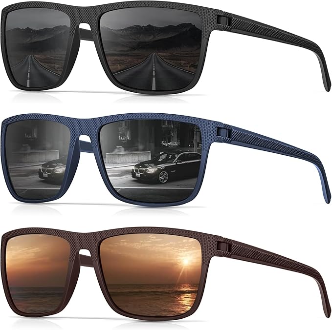 Sunglasses-Men Polarized Mens Sunglasses: Classic Women Sun Glasses UV Protection for Fishing Driving Golf