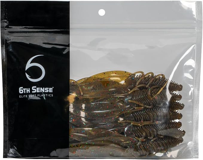6th Sense – Bodega – Soft Plastic Creature Bait – Bass Fishing – Twin Ridge Tail Action – Multiple Sizes – Made in the USA