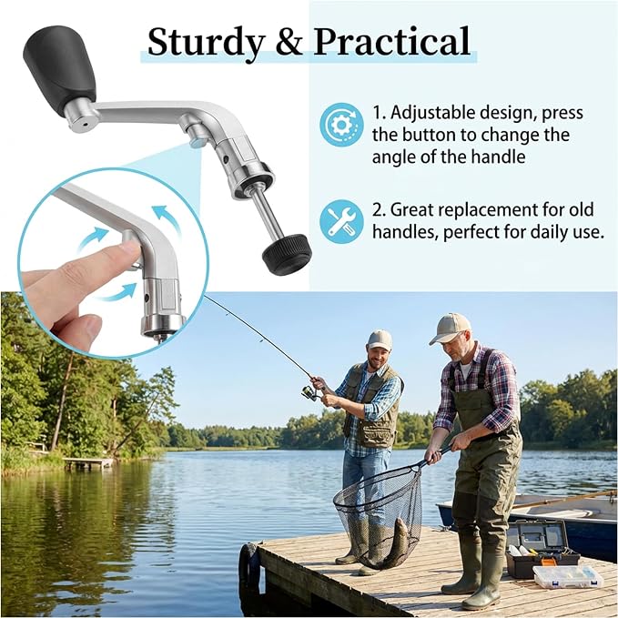 Fishing Reel Handles,Fishing Reel Crank Rotary Knob Power Handle Reel Handles Replacement Reels Grips for Reels Type 1000-4000