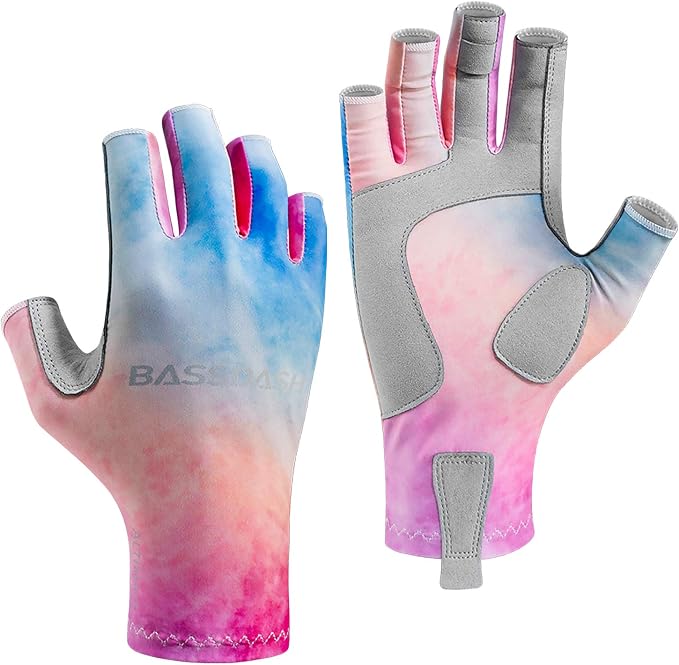Bassdash ALTIMATE UPF 50+ Women’s Fishing Gloves UV Sun Protection Fingerless Gloves for Kayaking Paddling Hiking Cycling Driving Shooting Training