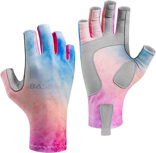 Bassdash ALTIMATE UPF 50+ Women’s Fishing Gloves UV Sun Protection Fingerless Gloves for Kayaking Paddling Hiking Cycling Driving Shooting Training