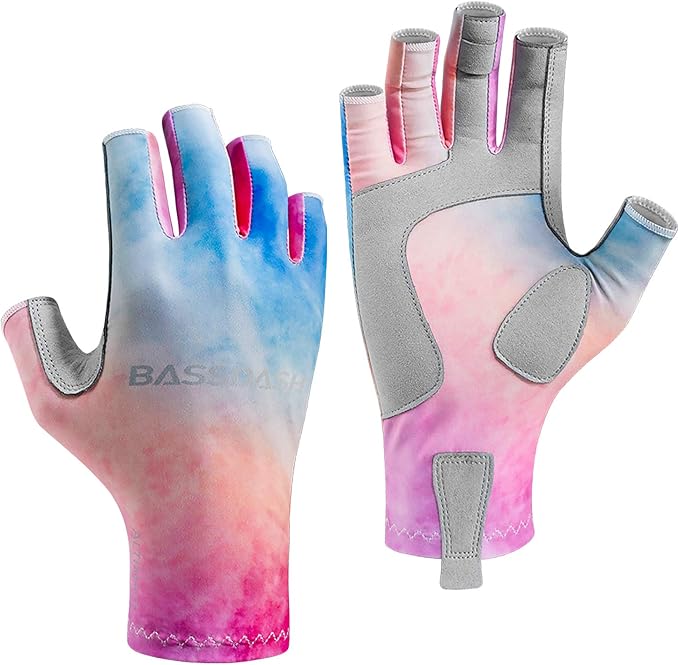 Bassdash ALTIMATE UPF 50+ Women’s Fishing Gloves UV Sun Protection Fingerless Gloves for Kayaking Paddling Hiking Cycling Driving Shooting Training