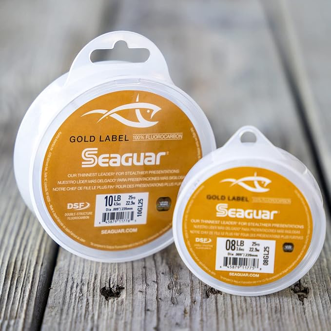 Seaguar Gold Label Fresh & Saltwater Fishing Leader Line, 100% Fluorocarbon