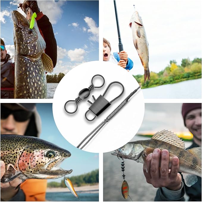 Fishing Leaders, Anti-bite Stainless Steel Wire Leaders Fishing Leaders Line with Swivels for Saltwater and Freshwater