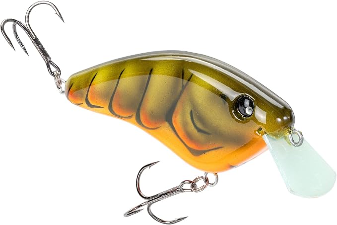 Strike King Hardliner Fishing Lure, Flat Sided Crankbait, Circuit Board Lip, Extra Tight Wobble, Size 4 Treble Hooks