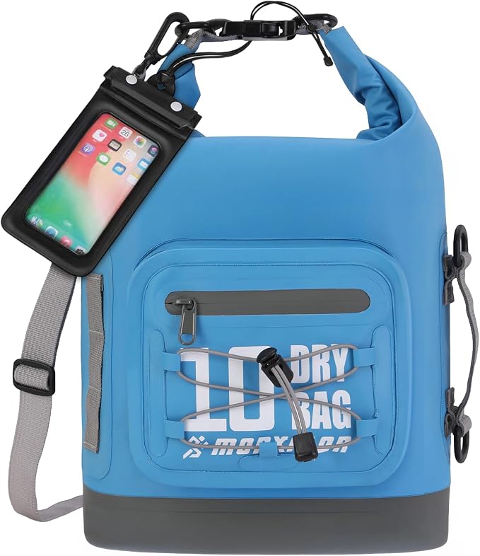 MORXPLOR Dry Bag Waterproof,5L/10L/20L/30L/40L/55L Roll Top Dry Bag Backpack with WaterProof Phone Case for Swim,Kayak