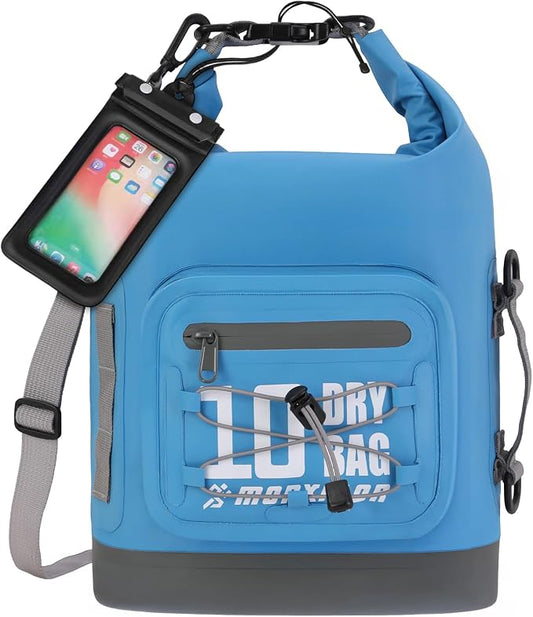 MORXPLOR Dry Bag Waterproof,5L/10L/20L/30L/40L/55L Roll Top Dry Bag Backpack with WaterProof Phone Case for Swim,Kayak