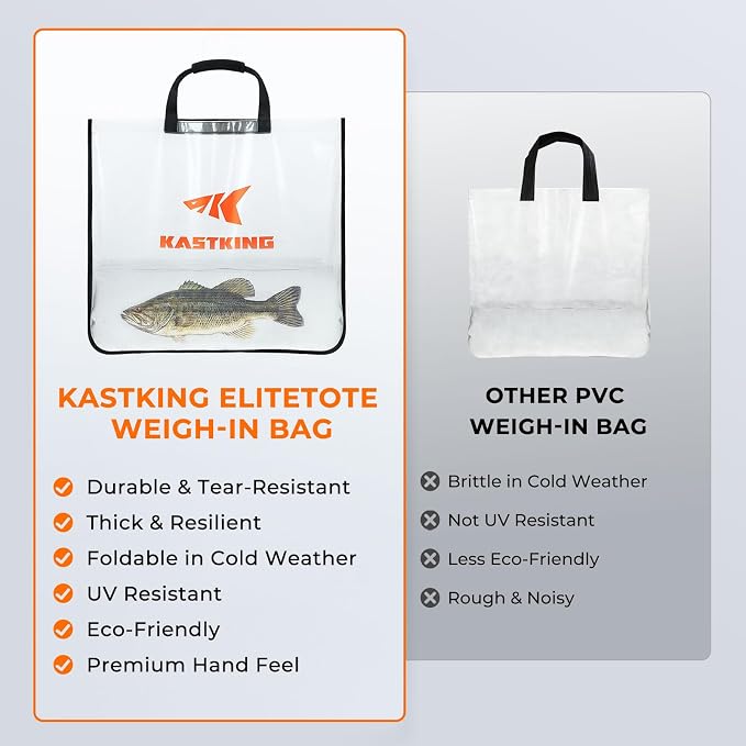 KastKing EliteTote Fishing Tournament Weigh-In Bag, Heavy Duty Weigh in Bag for Tournament Fishing, 100% Leakproof, Tear- & Puncture-Resistant