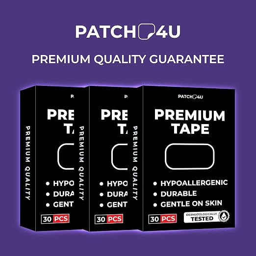 PATCH4U Premium Tape (30 Pack) - Pain Free Removal, Hypoallergenic, Latex Free & Gentle On Skin - Packaging May Vary - Skin Friendly Adhesive Cotton Tape