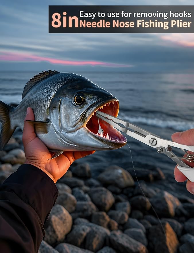 Fishing Gear,Hook Remover Fishing Pliers,Stainless Steel Fishing Tools,Multitool for Saltwater