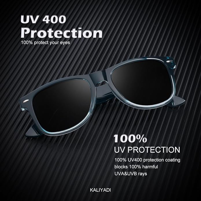 KALIYADI Polarized Sunglasses for Men and Women Matte Finish Sun glasses Color Mirror Lens UV Blocking (3 Pack)