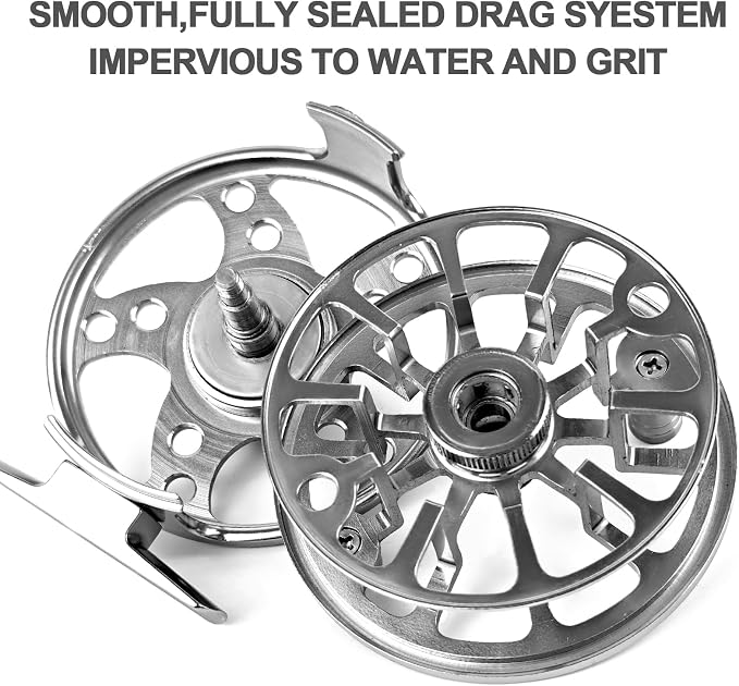 Fly Fishing Reel 2+1BB CNC-machined Aluminum Alloy Lightweight Fly Reel