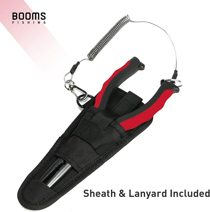 Booms Fishing F03 Needle Nose Fishing Pliers, 9" Fisherman's Pliers, Long Nose Hook Remover, Saltwater Resistant Fishing Gear