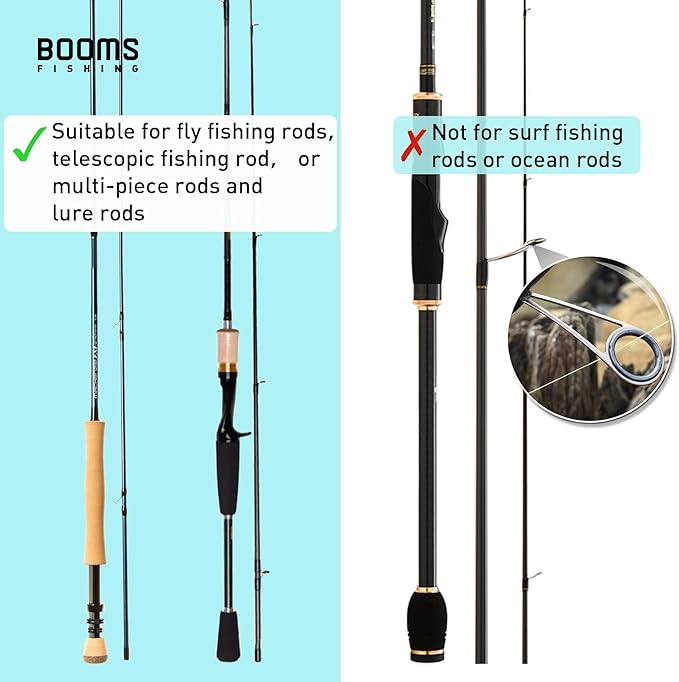 Booms Fishing PB4 4.4ft~5ft Fishing Rod and Reel Case, Portable Folded Fishing Pole Case, 0.6ft/8" Extended Design Fishing Spinning Rod Bag, Store Up to 2~3 Fishing Rods and Reels, 52"~60"