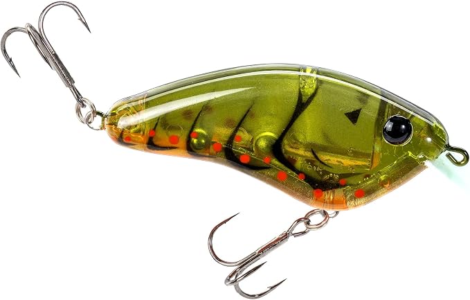 Strike King Hardliner Fishing Lure, Flat Sided Crankbait, Circuit Board Lip, Extra Tight Wobble, Size 4 Treble Hooks
