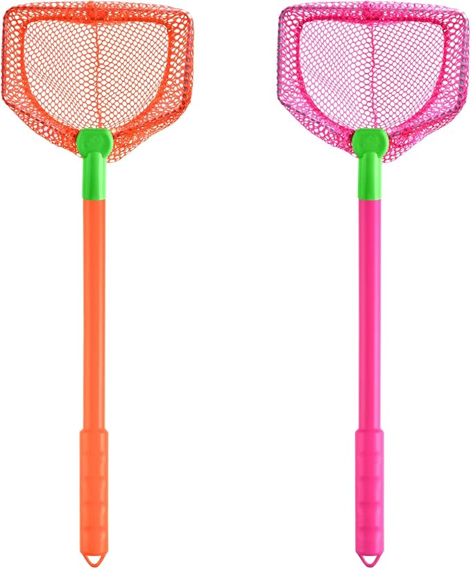 Coopay 2 Pieces Butterflies Fishing Net Catching Bug Floating Bait Beach Nets for Outdoor Playing