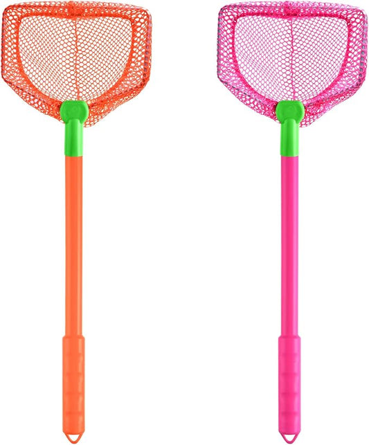 Coopay 2 Pieces Butterflies Fishing Net Catching Bug Floating Bait Beach Nets for Outdoor Playing
