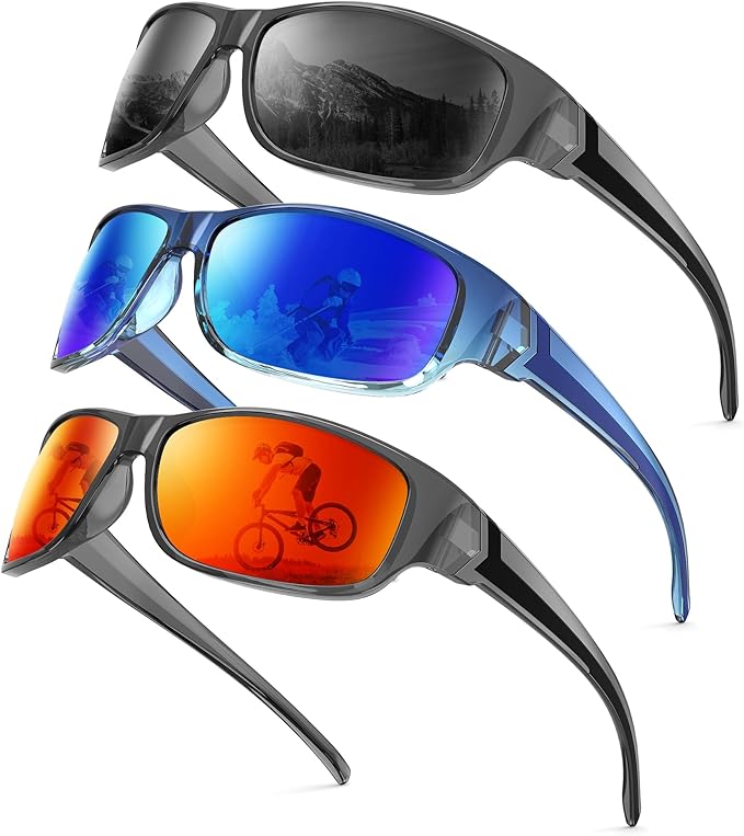 NSSIW Polarized Sunglasses-Men Sports Mens-Sunglasses: Sun Glasses Women Polarized UV400 Protection for Fishing Running Golf