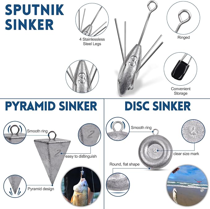 Surf Fishing Tackle Kit Surf Fishing Rigs Double Hook Bottom Rigs Hi-Lo Rig Fishing Leader Rig Pier Fishing Catfishing Bottom Fishing Beach Ocean Saltwater Fishing Rigs